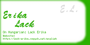 erika lack business card